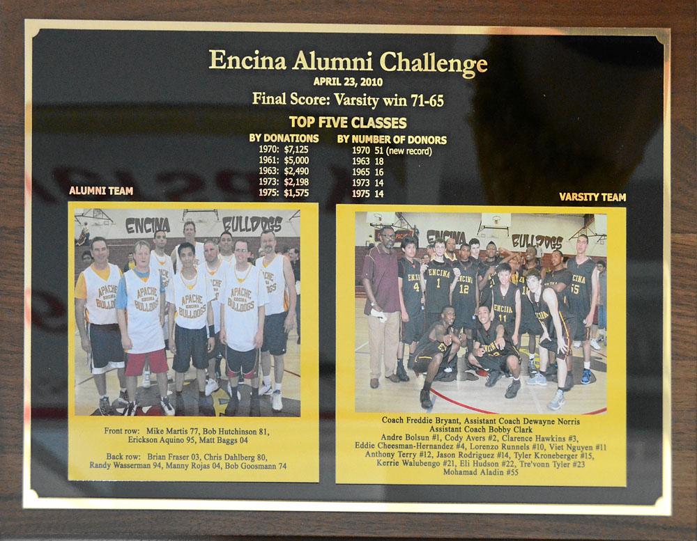 alumni challenge plaque